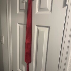 JF J.Ferrar Red Tie w/tie bar